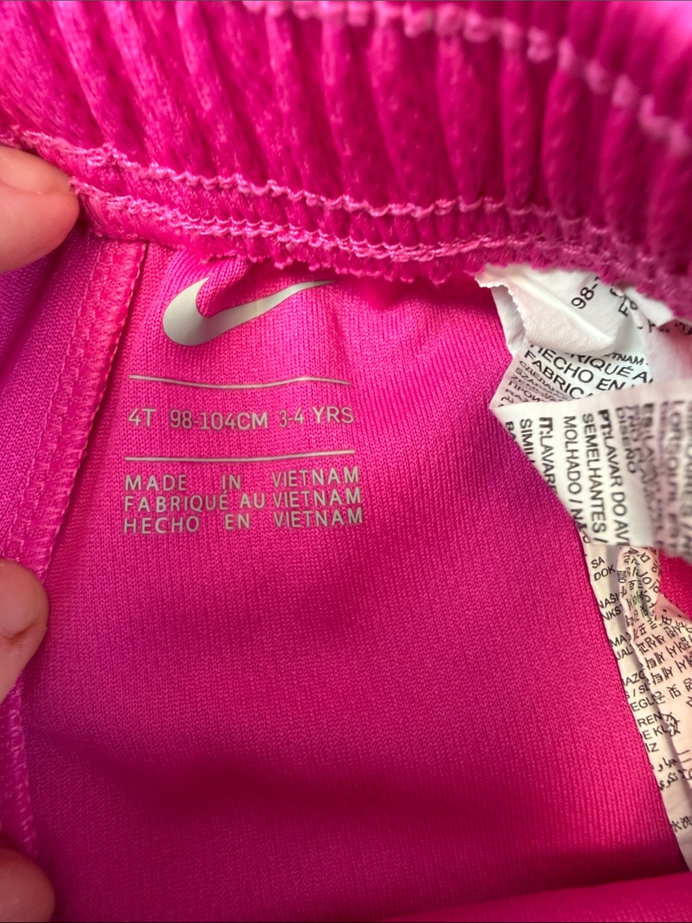 Girls Nike Hot Pink Athletic Skort with White Swoosh - Picture 5 of 6